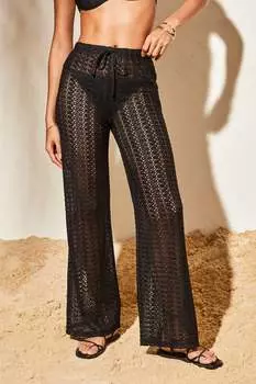 Пляжные брюки крючком Lipsy, черный