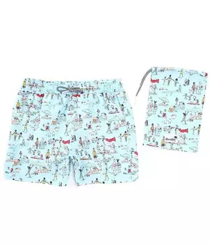 Пляжные детские шорты для плавания Boardies Little/Big Boys 2–10, синий
