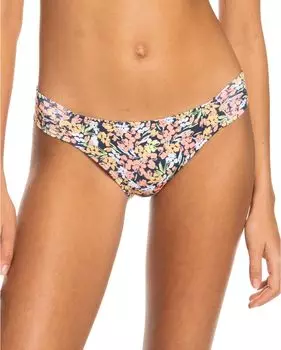 Пляжные классические плавки бикини умеренного размера Roxy, цвет Bright White Subtly Salty Flat