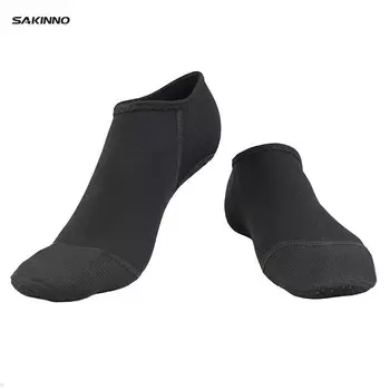 Пляжные носки QINGHONG Sharkono 3 мм для мужчин и женщин, нескользящие носки для дайвинга, детская обувь для подводного плавания, прослеживаемая обувь для йоги, черный L