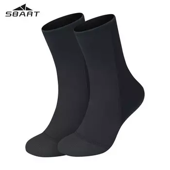 Пляжные носки Shark Bart, мужские и женские носки для подводного плавания, носки для плавания вверх по течению, нескользящие носки для дайвинга с защитой от порезов, мягкие носки для обуви, черные, размер L SBART