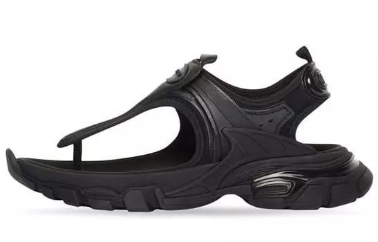 Сандалии пляжные Balenciaga Track Thong, черный