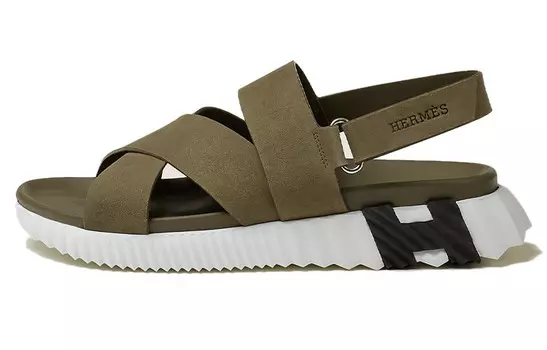 Пляжные сандалии Electric мужские цвета хаки-зеленый Hermes