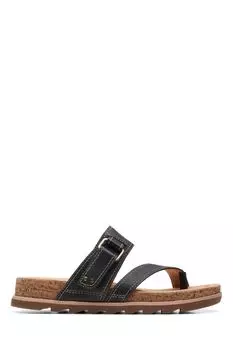 Пляжные сандалии из кожи яхты Clarks, черный