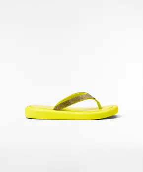 пляжные сандалии Jewel Oysho, желтый