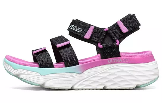 Пляжные сандалии Max Cushioning женские черные/фиолетовые Skechers