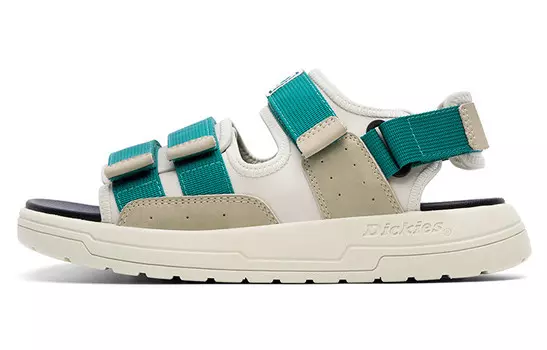 Пляжные сандалии мужские бежевые/зеленые Dickies