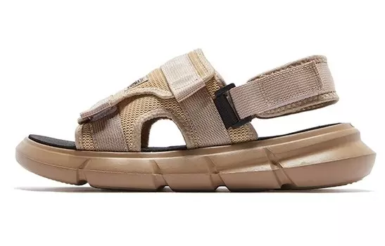 Пляжные сандалии мужские бежевый хаки/молочный чай Qiaodan