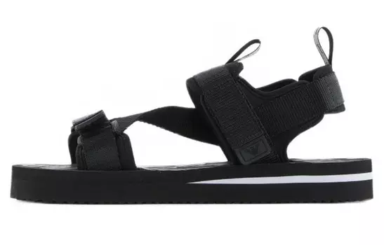Пляжные сандалии мужские черные Emporio Armani