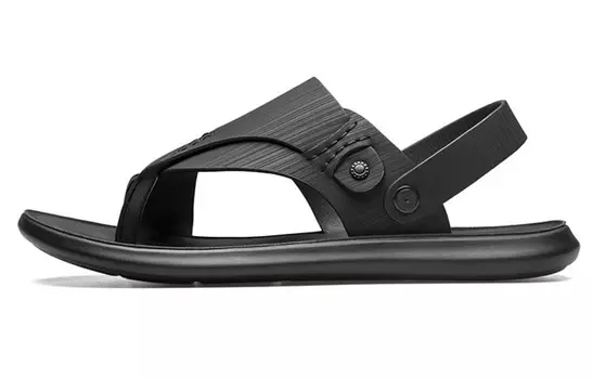 Пляжные сандалии мужские черные Huanai