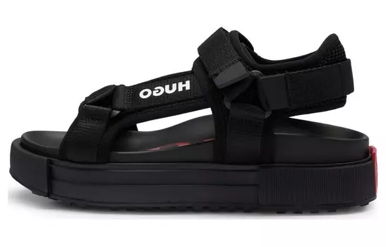 Пляжные сандалии мужские черные Hugo Boss