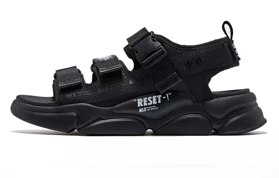 Пляжные сандалии мужские черные Qiaodan