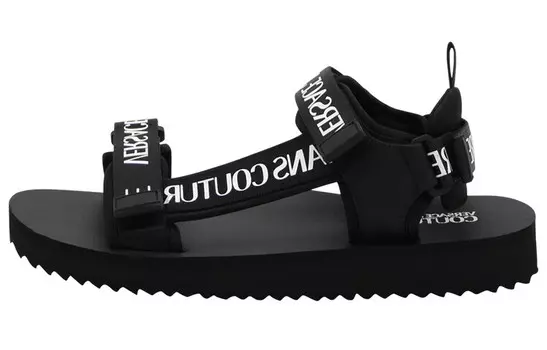 Пляжные сандалии мужские черные Versace Jeans