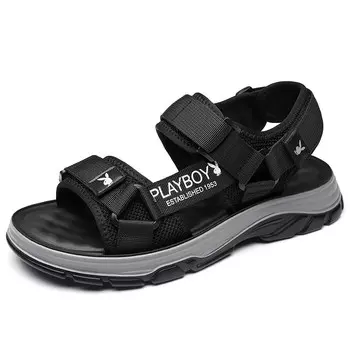Пляжные сандалии мужские черный Playboy