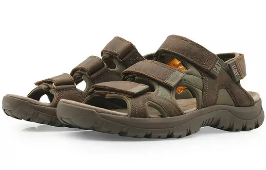 Пляжные сандалии мужские коричневые Cat