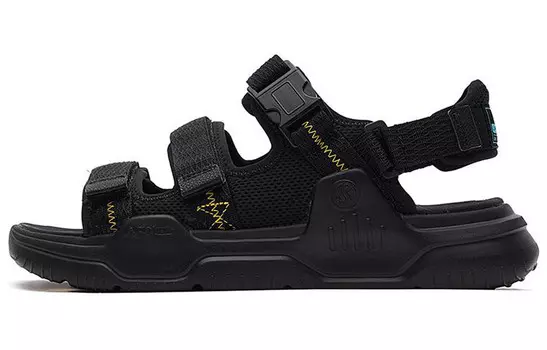 Пляжные сандалии мужские Обсидианово-черный/цитрусово-желтый 361°