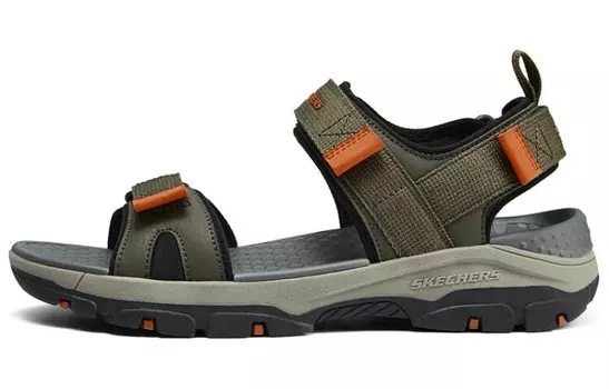 Пляжные сандалии мужские Оливково-зеленые Skechers