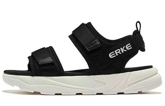 Пляжные сандалии мужские позитивные черные микрокристаллические белые Erke
