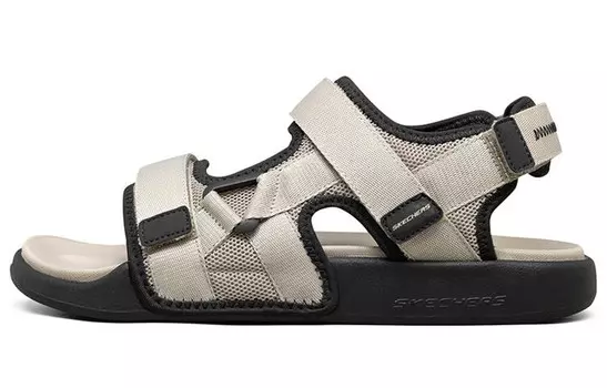 Пляжные сандалии мужские серо-коричневые/черные Skechers