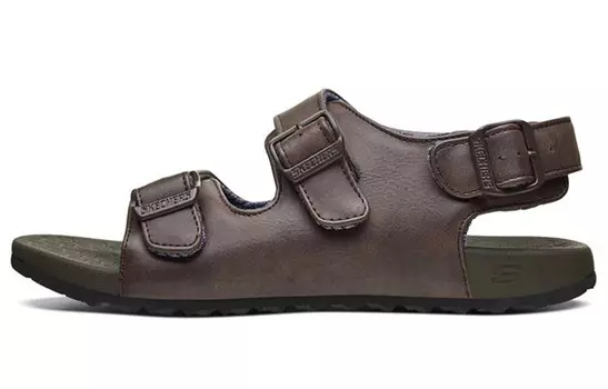 Пляжные сандалии мужские шоколадные Skechers