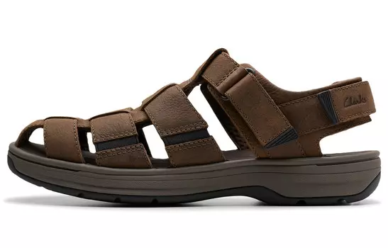 Пляжные сандалии мужские темно-коричневые Clarks