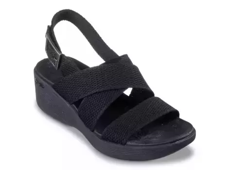 Пляжные сандалии Pier Lite Night Owl Wedge Skechers, Black