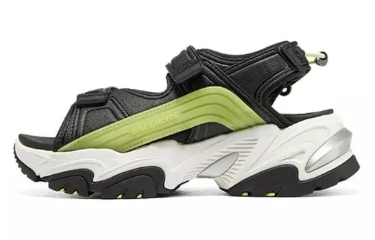 Пляжные сандалии Stamina V2 женские черные/зеленые Skechers
