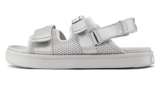 Пляжные сандалии унисекс черный/серый/хаки Descente