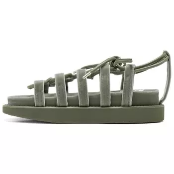 Пляжные сандалии Waraji унисекс серо-зеленые Onitsuka Tiger