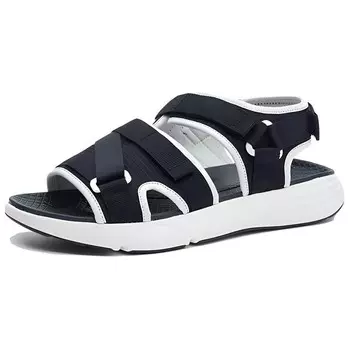 Пляжные сандалии женские черно-белые фон Decathlon