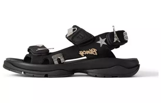 Пляжные сандалии женские черные Balenciaga