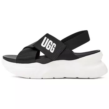 Пляжные сандалии женские черные/белые Ugg