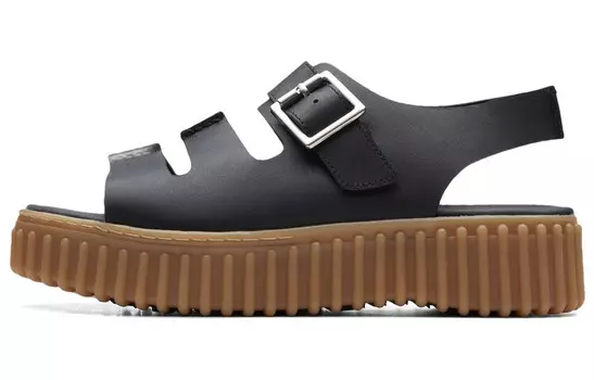 Пляжные сандалии женские черные Clarks