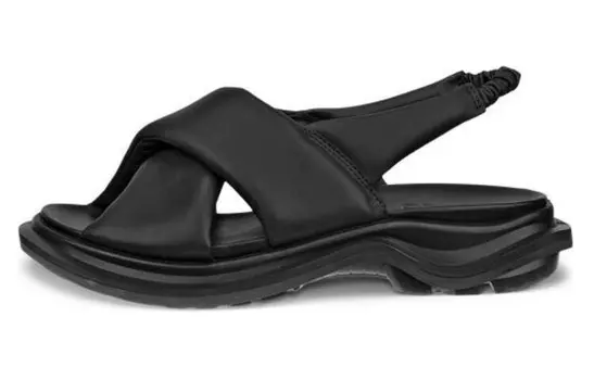 Пляжные сандалии женские черные Ecco