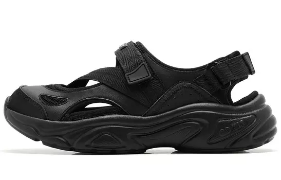 Пляжные сандалии женские черные Qiaodan