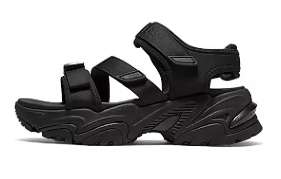 Пляжные сандалии женские черные Skechers