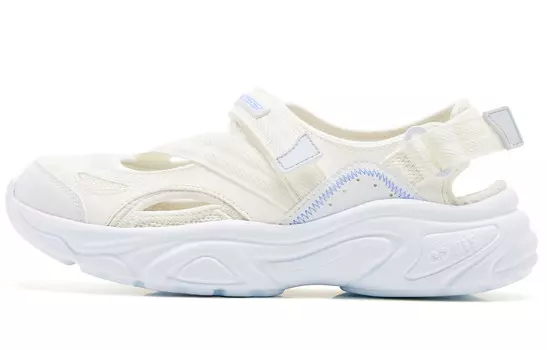 Пляжные сандалии женские цвета слоновой кости и тюля синего цвета Qiaodan