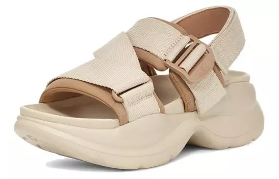 Пляжные сандалии женские коричневые Ugg