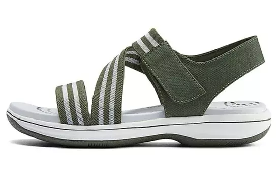 Пляжные сандалии женские оливково-зеленые Skechers