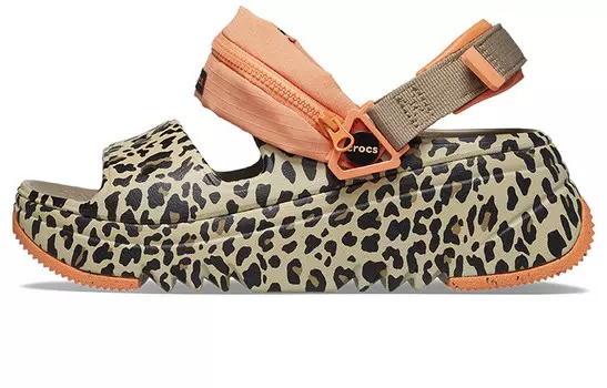 Пляжные сандалии женские оранжевые/коричневые/коричневые Crocs