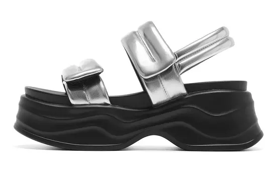 Пляжные сандалии женские серебристые C°Banner