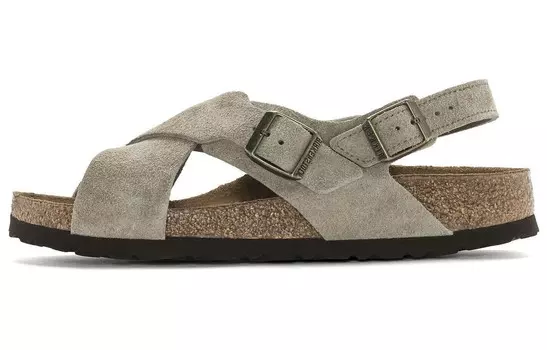Пляжные сандалии женские серо-коричневые Birkenstock