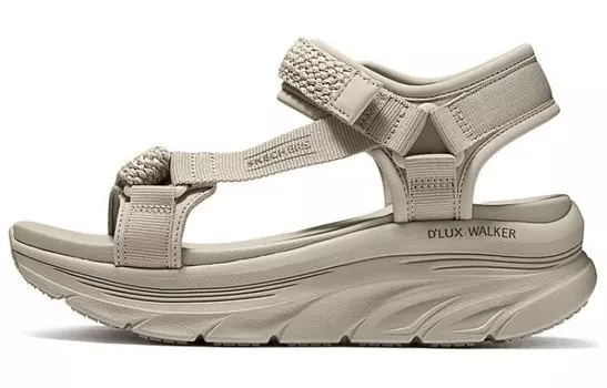 Пляжные сандалии женские серо-коричневые Skechers