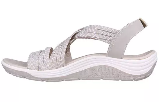 Пляжные сандалии женские серые/белые Skechers