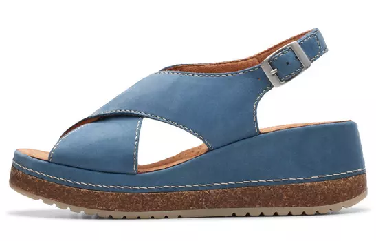 Пляжные сандалии женские синие Clarks