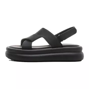 Пляжные сандалии женские золотой Warrior, черный