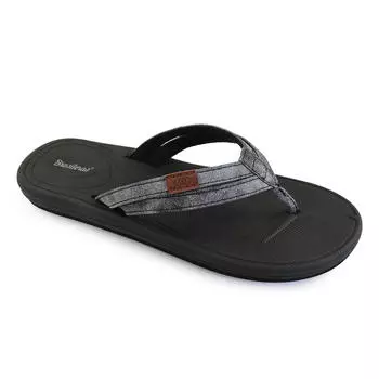 Пляжные шлепанцы черного цвета на резиновой подошве. BRASILERAS, черный черный