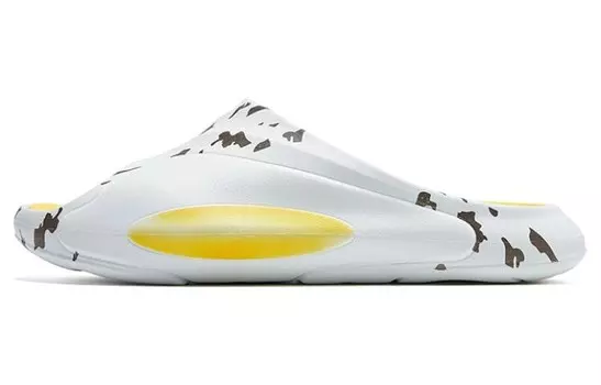 Пляжные шлепанцы мужские белый/черный/желтый Qiaodan