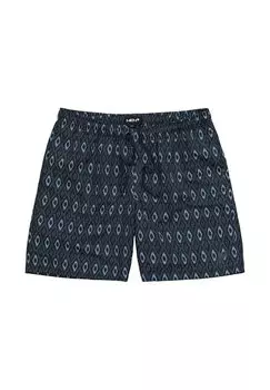 Пляжные шорты BADE BAUCHFIT ALLOVERPRINT Men Plus, темно-синий