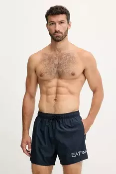 Пляжные шорты Ea7 Emporio Armani, темно-синий